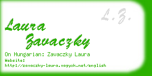 laura zavaczky business card